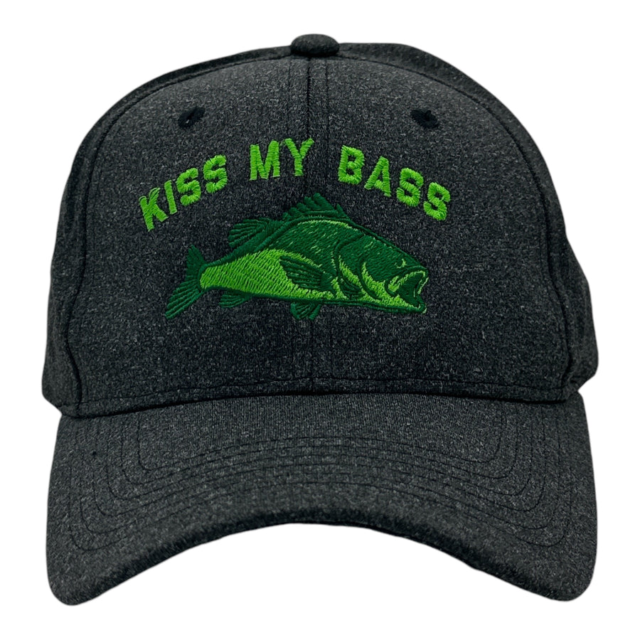 Funny Black - Kiss My Bass Kiss My Bass Nerdy Fishing sarcastic Tee