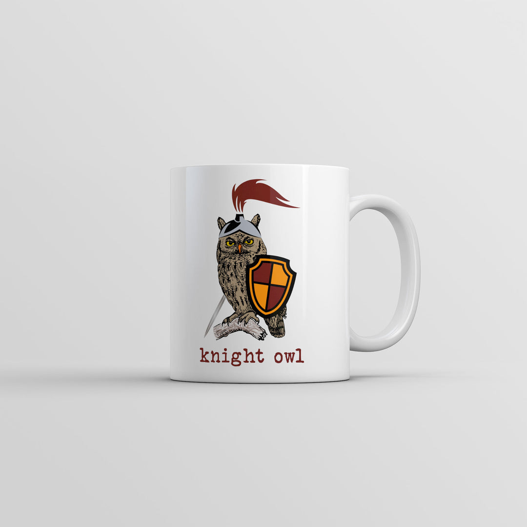 Funny White Knight Owl Coffee Mug Nerdy Animal sarcastic Tee