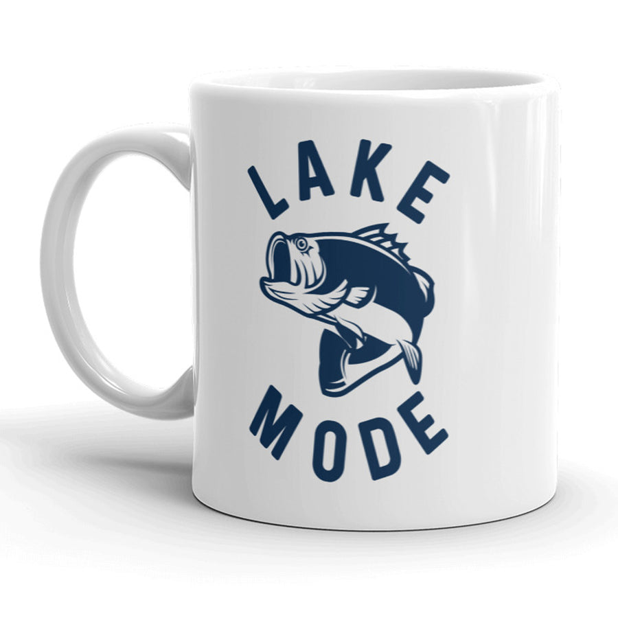 Funny White Lake Mode Coffee Mug Nerdy camping earth Tee