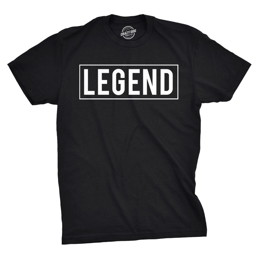 Funny Black Legend Mens T Shirt Nerdy Retro Tee