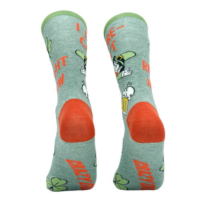 Men's I Leprecant Right Now Socks Funny St Paddys Day Parade Drinking Leprechaun Footwear