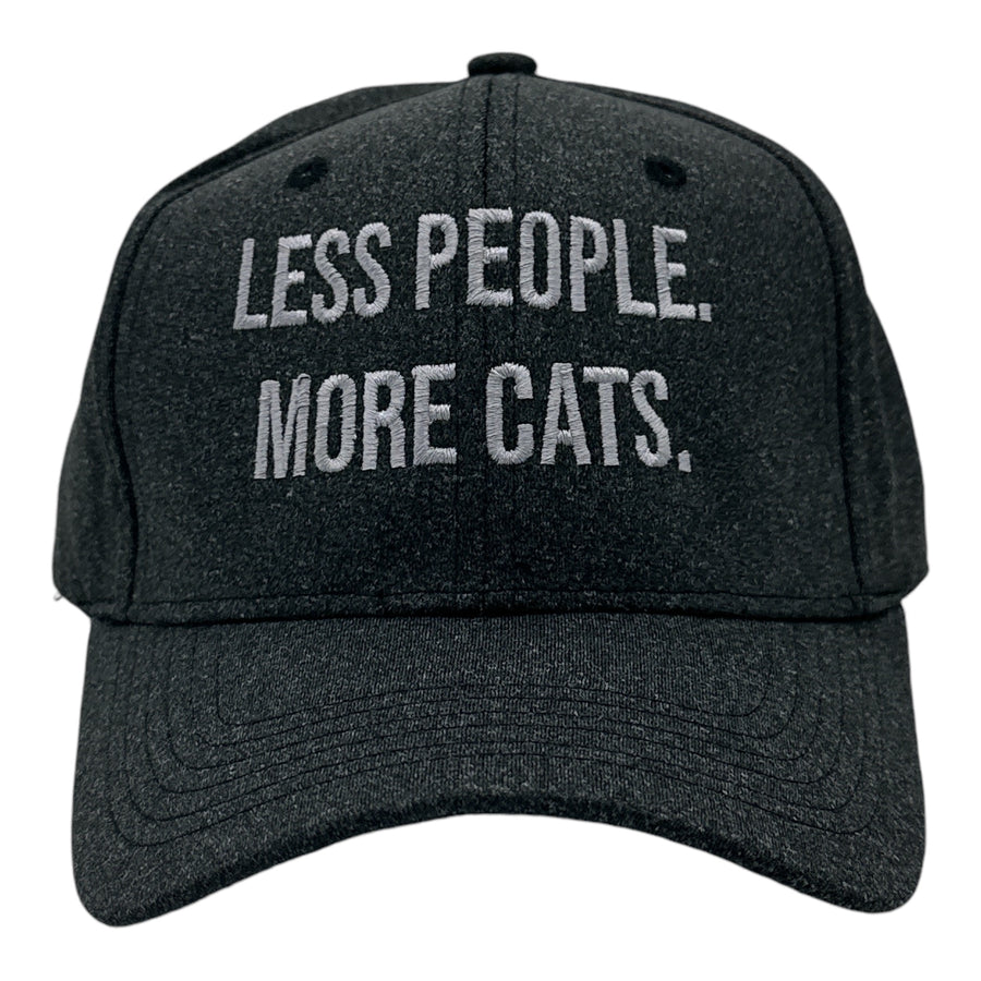 Funny Black - Less People More Cats Less People More Cats Nerdy cat introvert sarcastic Tee