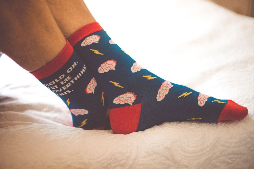 Womens Hold On Let Me Overthink This Socks