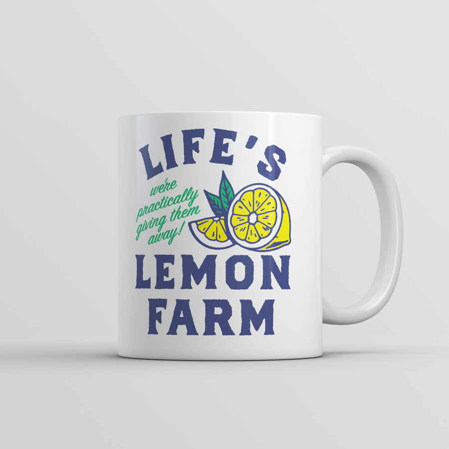 Funny White Lifes Lemon Farm Coffee Mug Nerdy Food sarcastic Tee