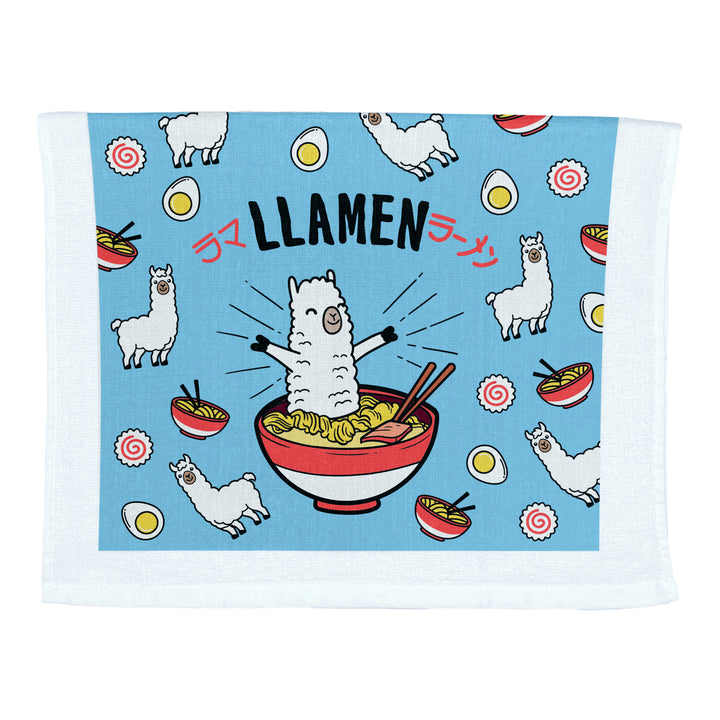 Funny Llamen Llamen Tea Towel Nerdy Animal Food Tee