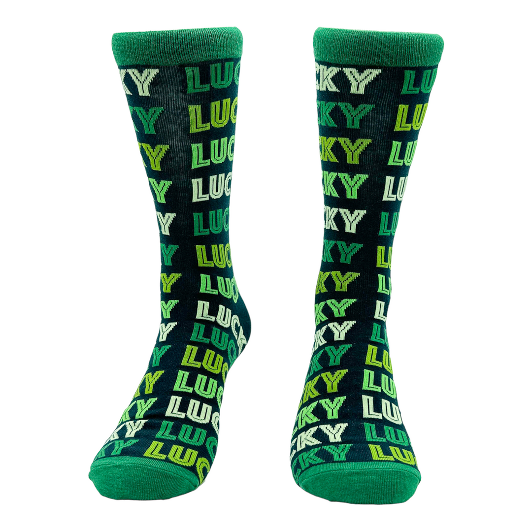 Men's Lucky Socks Funny St Paddys Day Parade Party Footwear