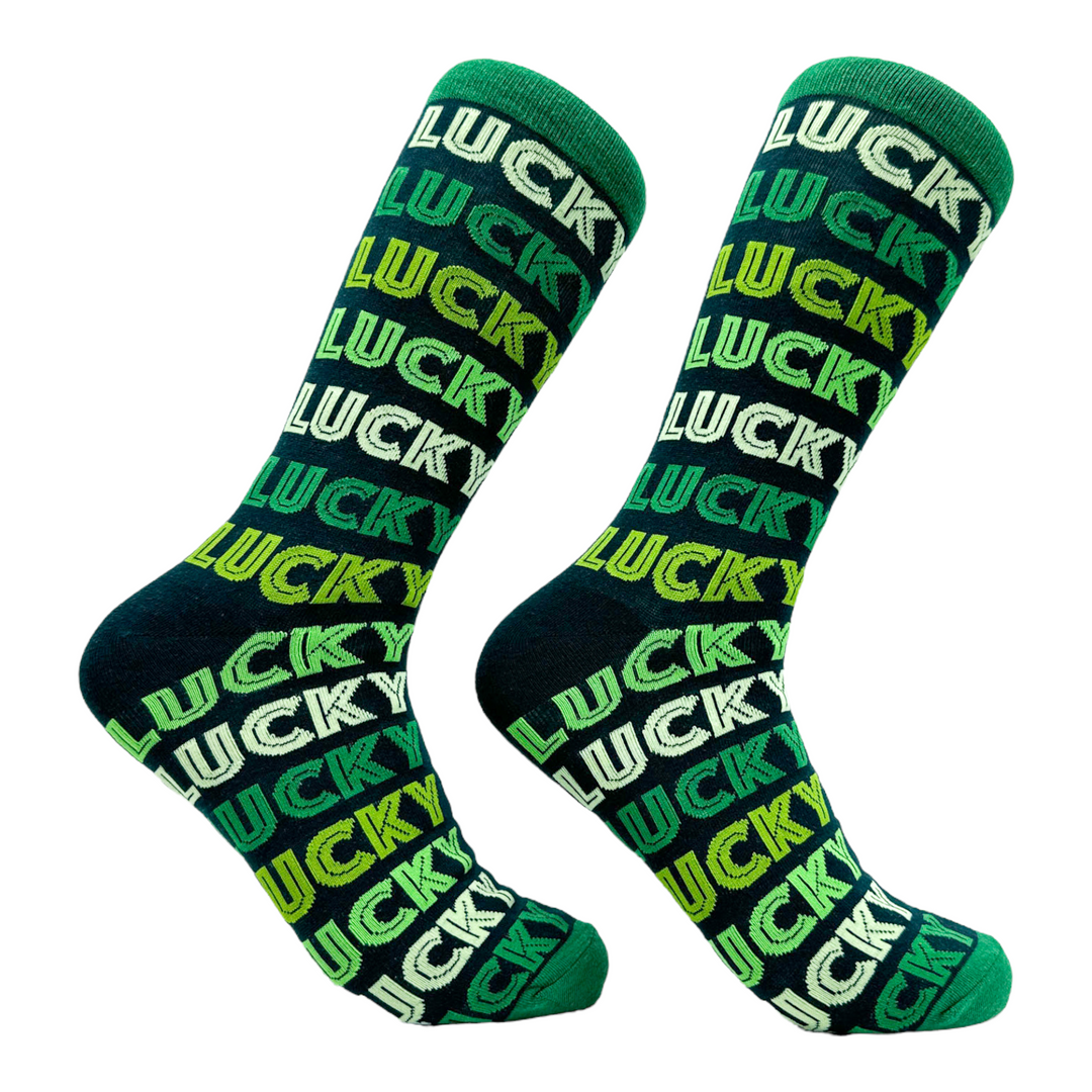 Funny Lucky Socks Sock Nerdy Saint Patrick's Day Tee