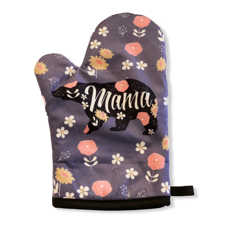 Funny Purple Mama Bear Oven Mitt Nerdy Mother's Day Animal Tee