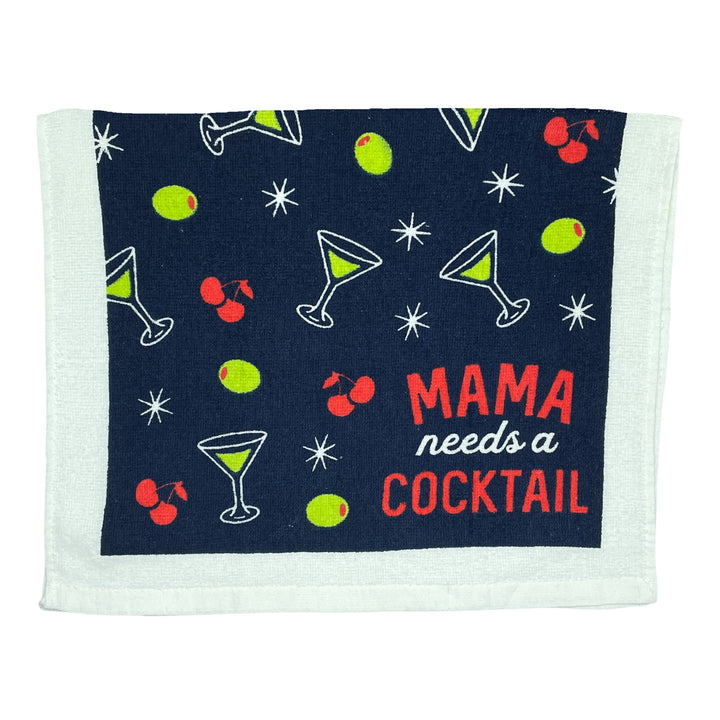 Funny Mama Needs A Cocktail Mama Needs A Cocktail Tea Towel Nerdy Mother's Day Drinking Tee