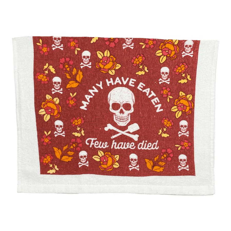 Funny Many Eaten Few Died Many Have Eaten Few Have Died Tea Towel Nerdy Food Tee