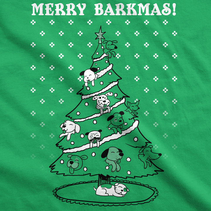 Merry Barkmas Dog Christmas Tree Men's T Shirt