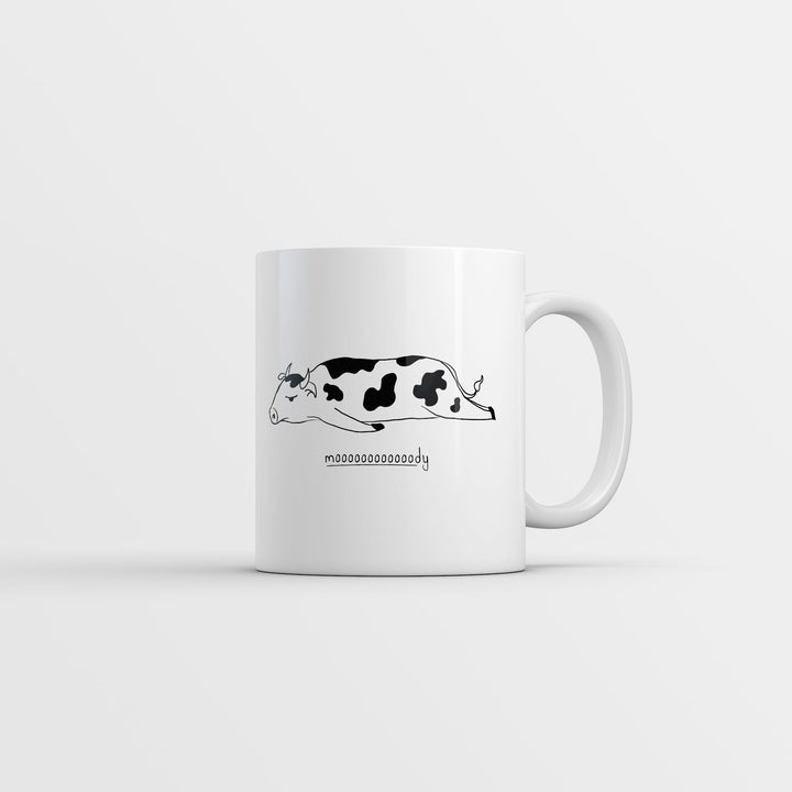 Funny White Moooooody Coffee Mug Nerdy sarcastic Tee