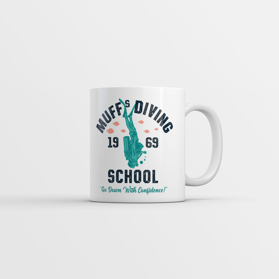 Funny White Muffs Diving School Coffee Mug Nerdy sarcastic Tee