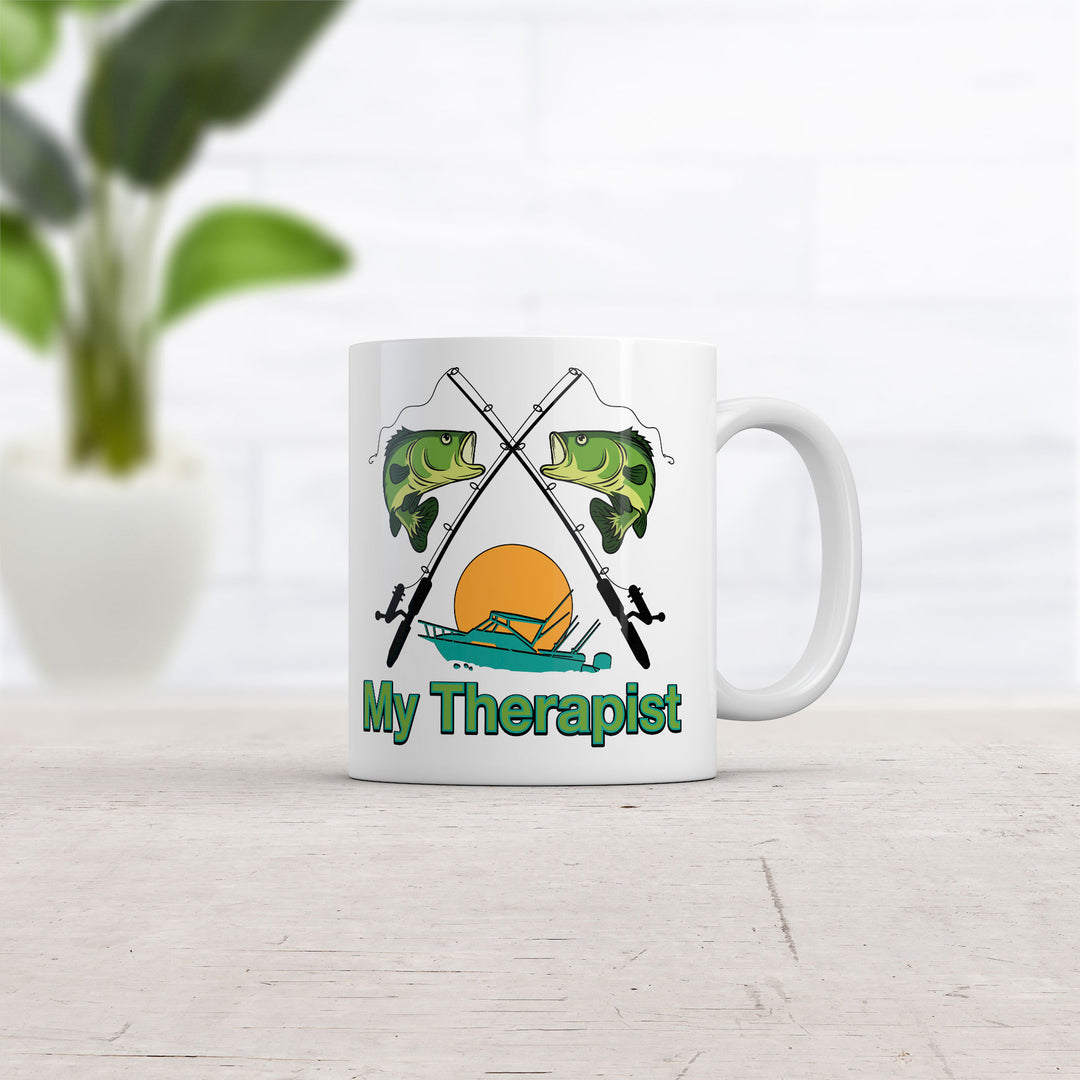 My Therapist Fishing Mug