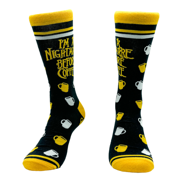 Women's Im A Nightmare Before Coffee Socks