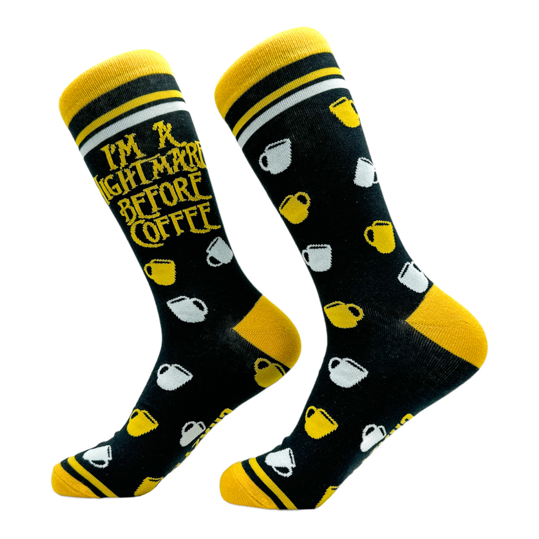 Women's Im A Nightmare Before Coffee Socks