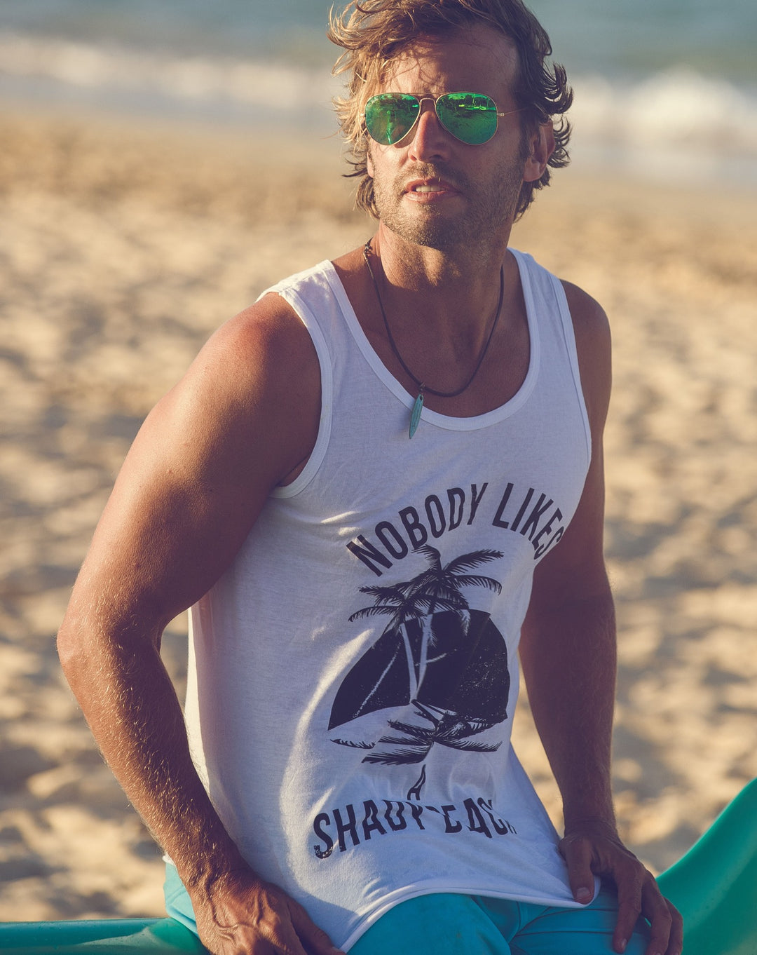 Nobody Likes A Shady Beach Men's Tank Top