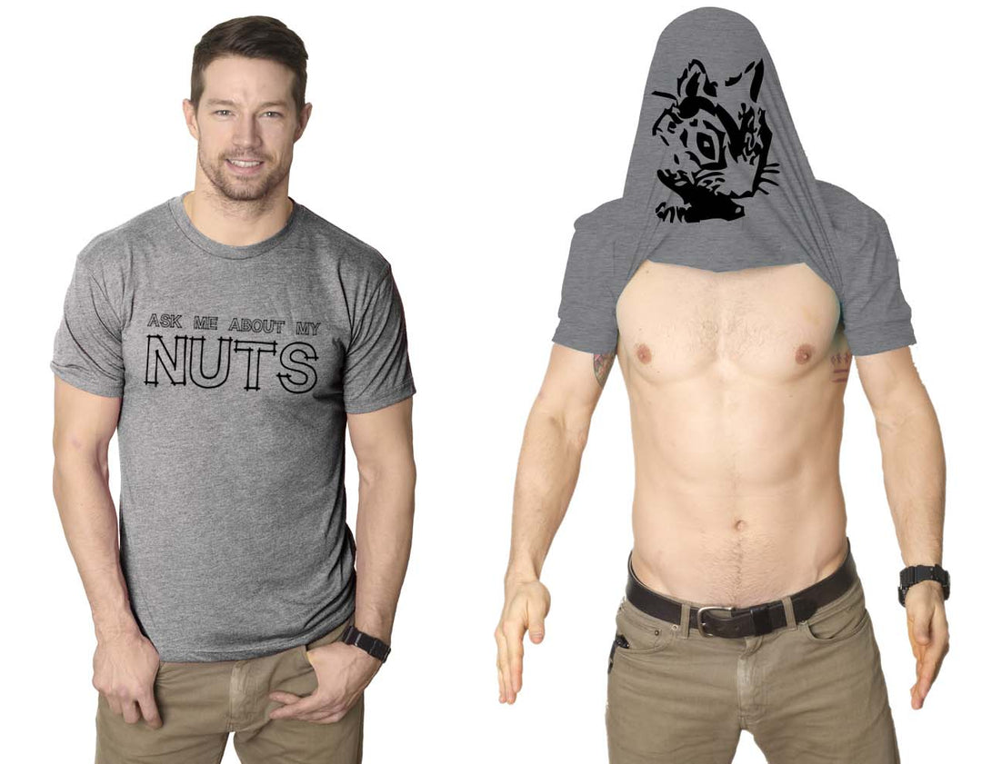 Ask Me About My Nuts Flip Men's T Shirt