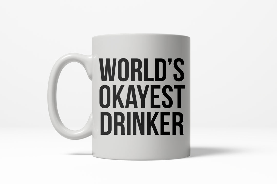 Funny White World's Okayest Drinker Coffee Mug Nerdy okayest Tee