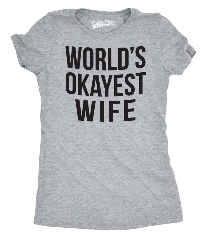 Funny Light Heather Grey Womens T Shirt Nerdy Okayest Wedding Tee