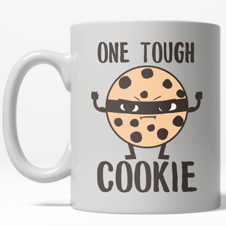 Funny White One Tough Cookie Coffee Mug Nerdy food Tee