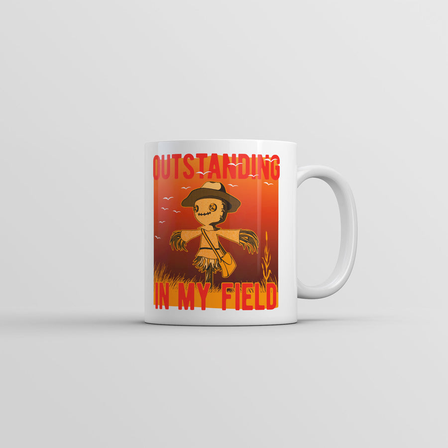 Funny White Outstanding In My Field Coffee Mug Nerdy sarcastic Tee