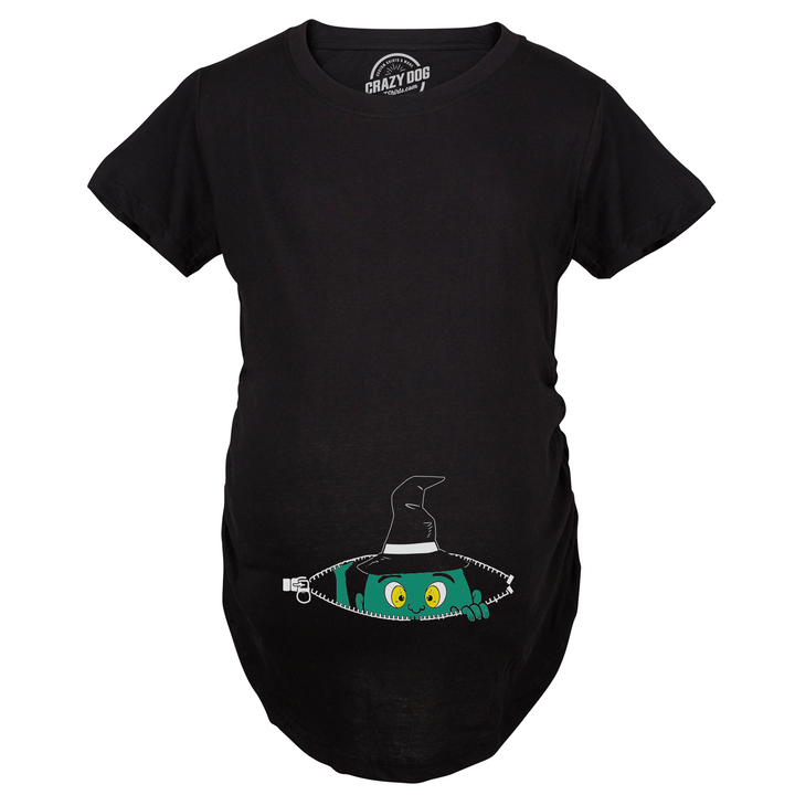 Peeking Witch Maternity T Shirt