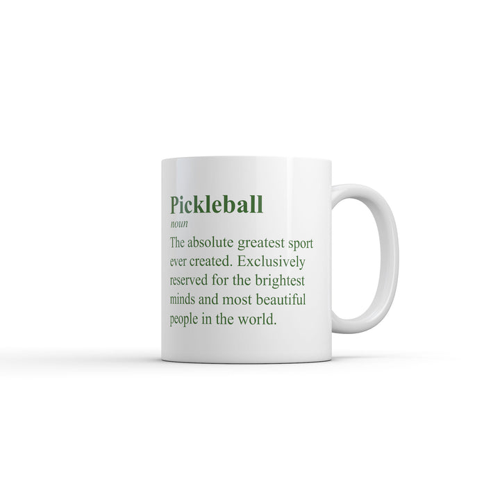 Funny White Pickleball Definition Coffee Mug Nerdy sarcastic Tee