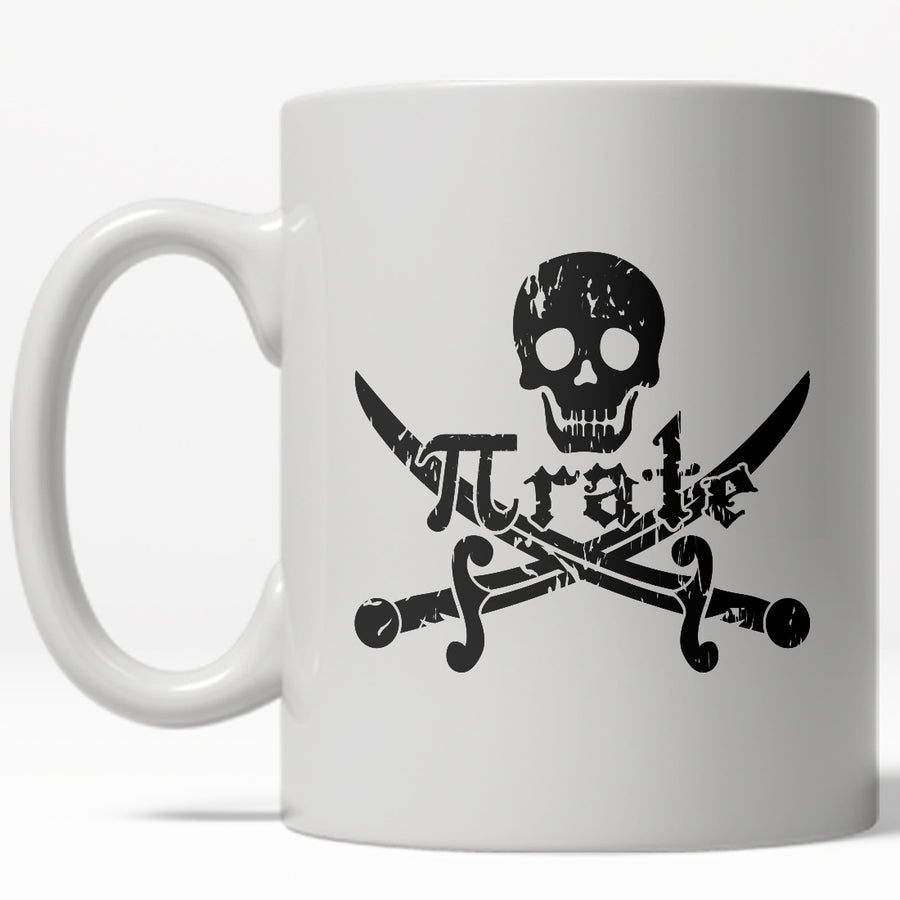 Funny White Pirate Math Coffee Mug Nerdy teacher Tee