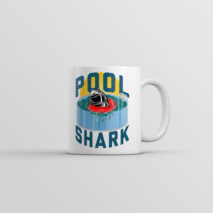 Funny White Pool Shark Coffee Mug Nerdy shark week sarcastic Tee