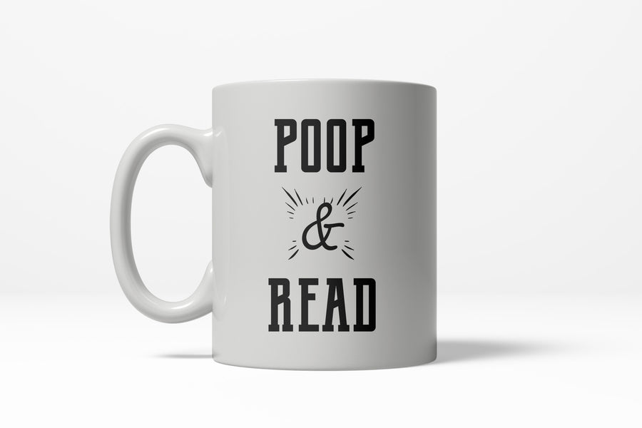 Funny White Poop And Read Coffee Mug Nerdy Toilet Tee