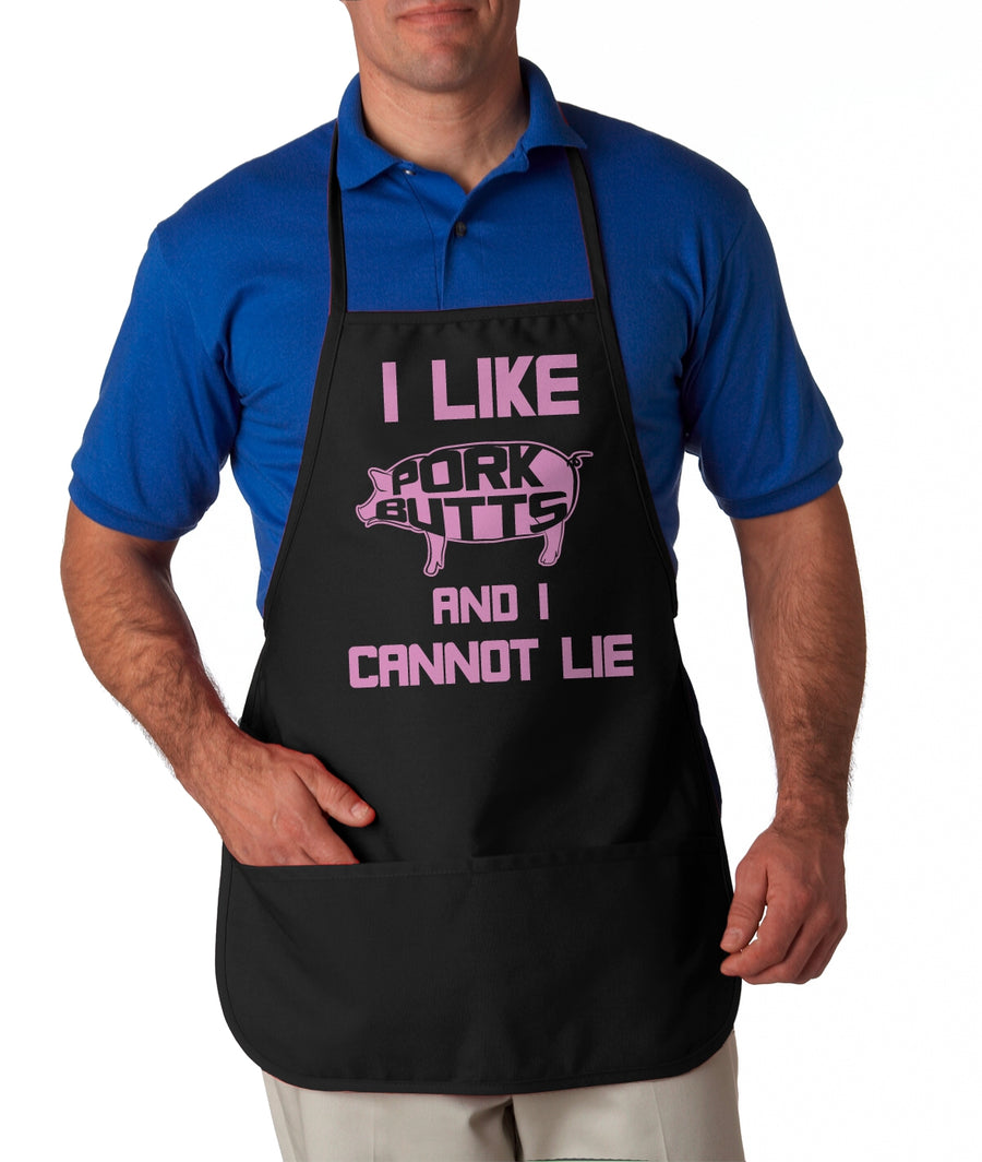 Funny Black I Like Pork Butts Apron Nerdy food Tee