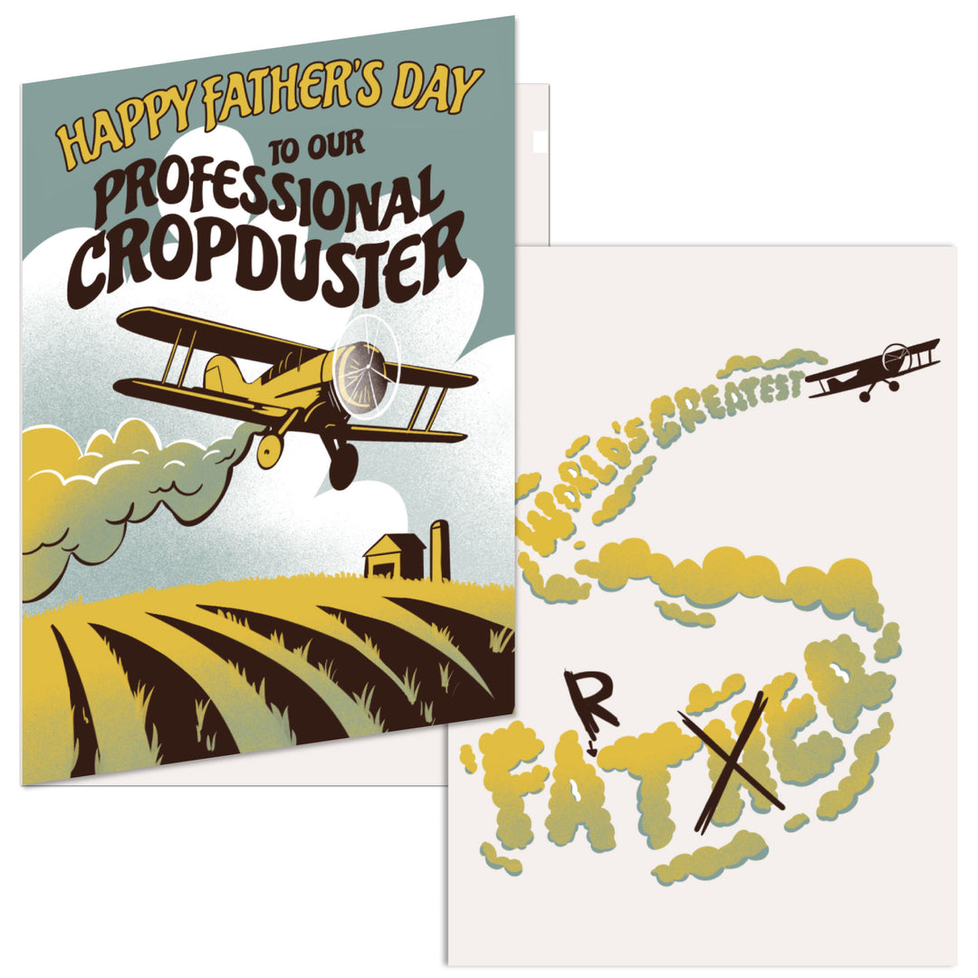 Funny Cropduster Father's Day Cards Nerdy Father's Day Tee