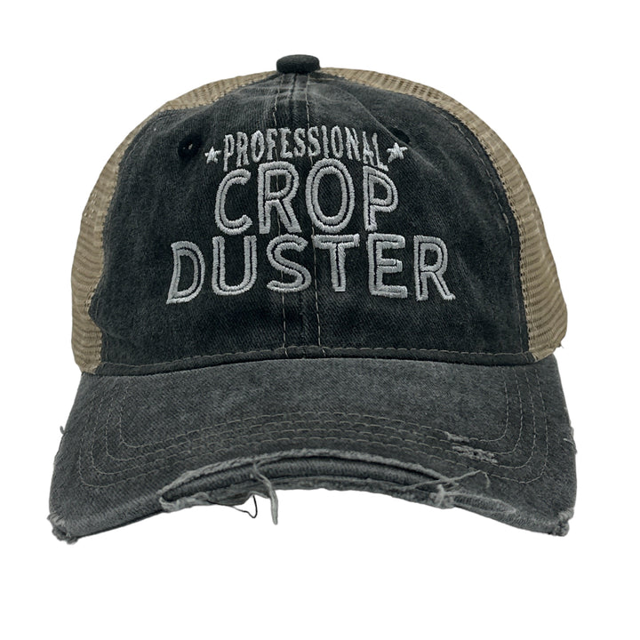 Funny Trucker Black - Crop Duster Professional Crop Duster Nerdy Sarcastic Toilet Tee