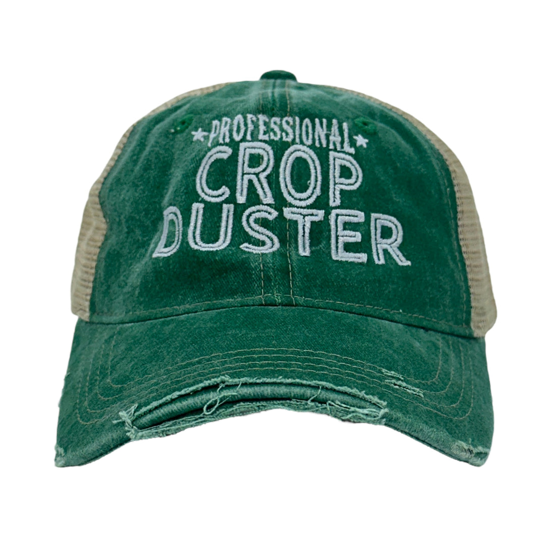 Funny Trucker Green - Crop Duster Professional Crop Duster Nerdy Sarcastic Toilet Tee