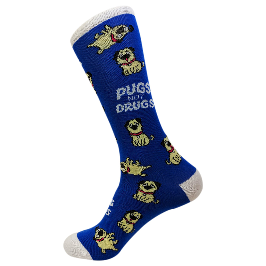 Womens Pugs Not Drugs Socks