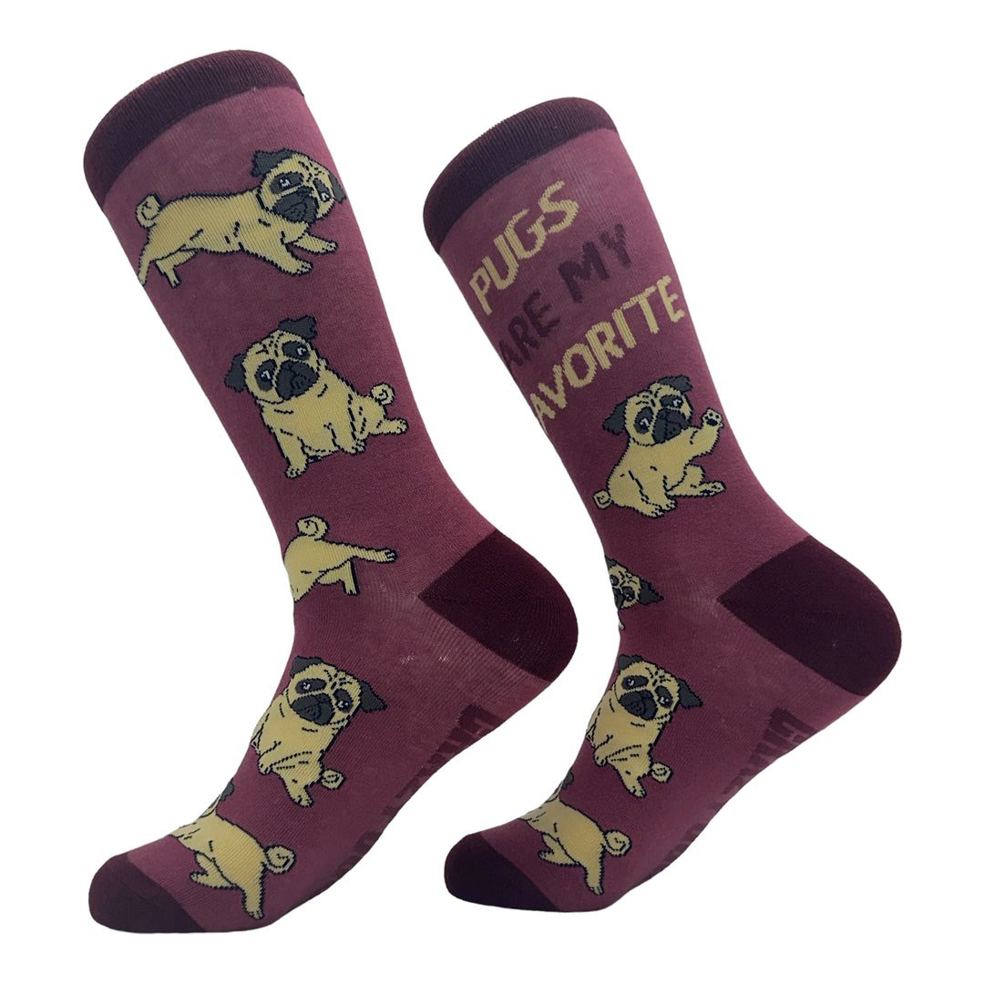 Women's Pugs Are My Favorite Socks