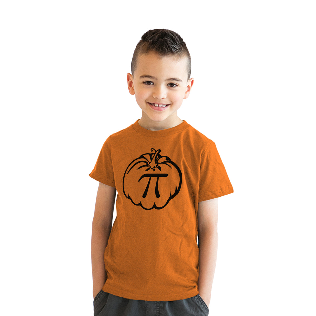 Funny Orange Pumpkin Pi Youth T Shirt Nerdy Thanksgiving Nerdy Food Tee