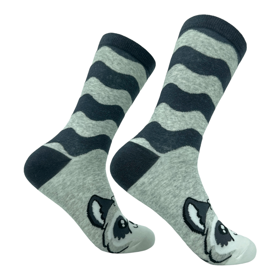 Funny Multi - RACCOON Women's Raccoon Sock Nerdy Animal Tee