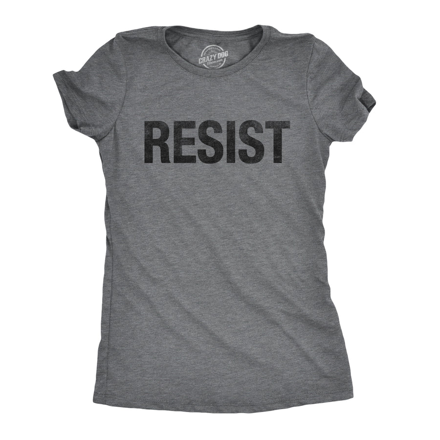 Funny RESIST Womens T Shirt Nerdy Political Tee