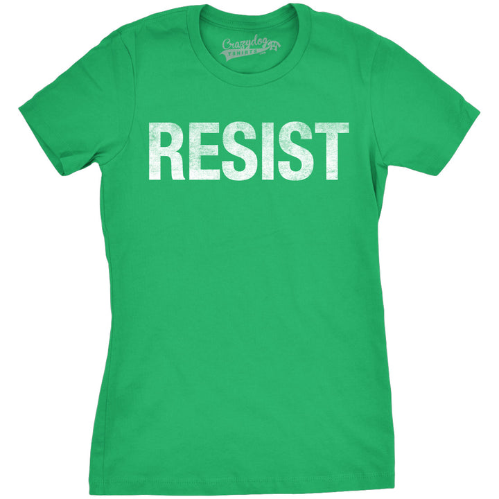 Funny Green Womens T Shirt Nerdy Political Tee