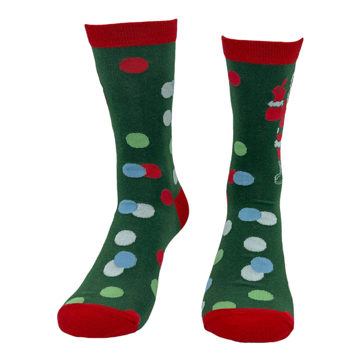 Women's Santa Flipping Bird Socks