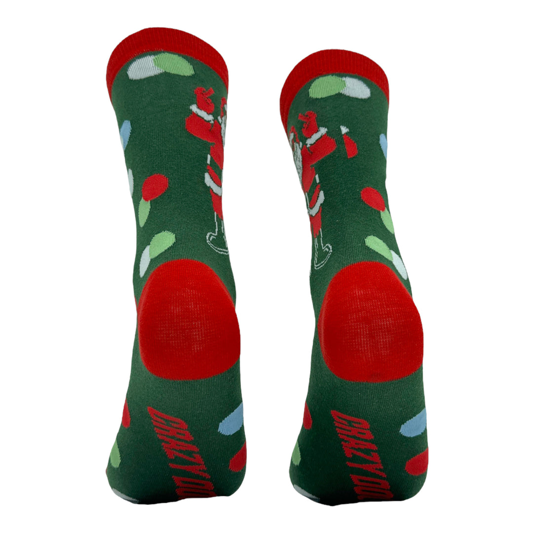 Women's Santa Flipping Bird Socks