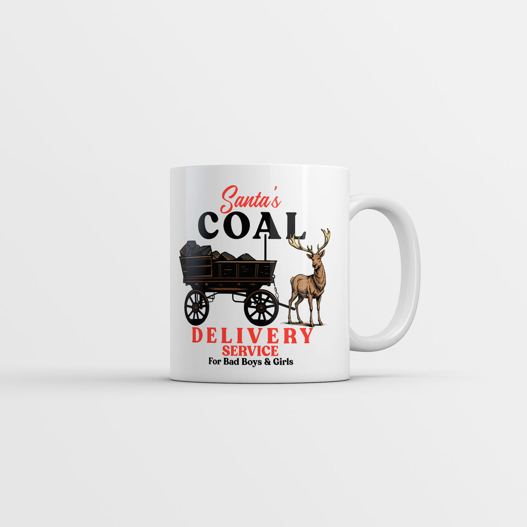 Funny White Santas Coal Delivery Service Coffee Mug Nerdy Christmas sarcastic Tee