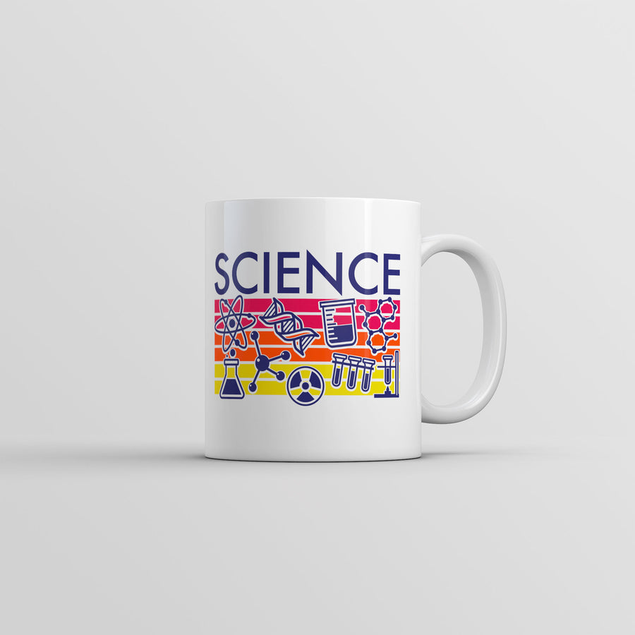 Funny White Science Stripes Coffee Mug Nerdy Science sarcastic Tee