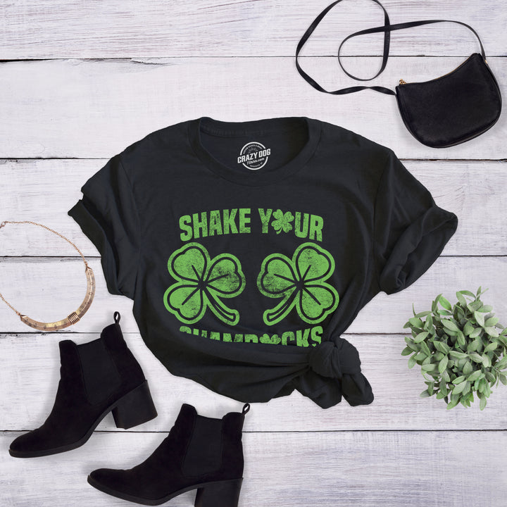 Shake Your Shamrocks Black Women's T Shirt