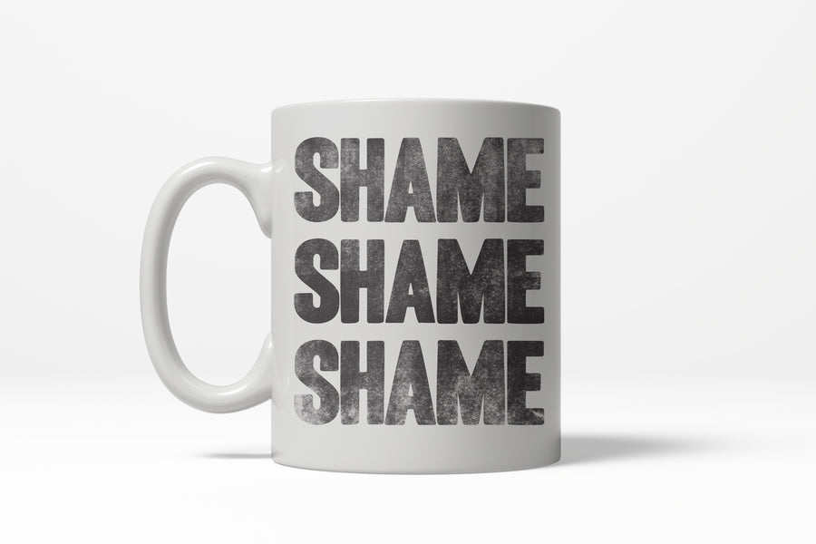 Funny White Shame Shame Shame Coffee Mug Nerdy TV & Movies Tee