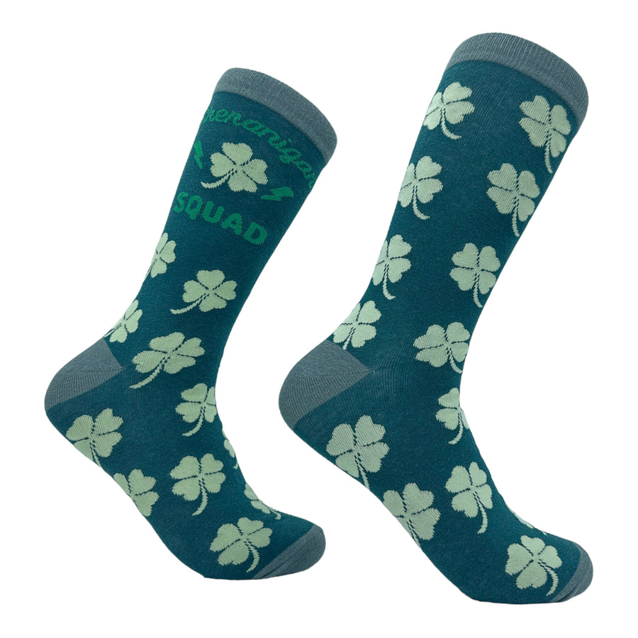 Funny Multi - SQUAD Women's Shenanigans Squad Sock Nerdy Saint Patrick's Day Tee