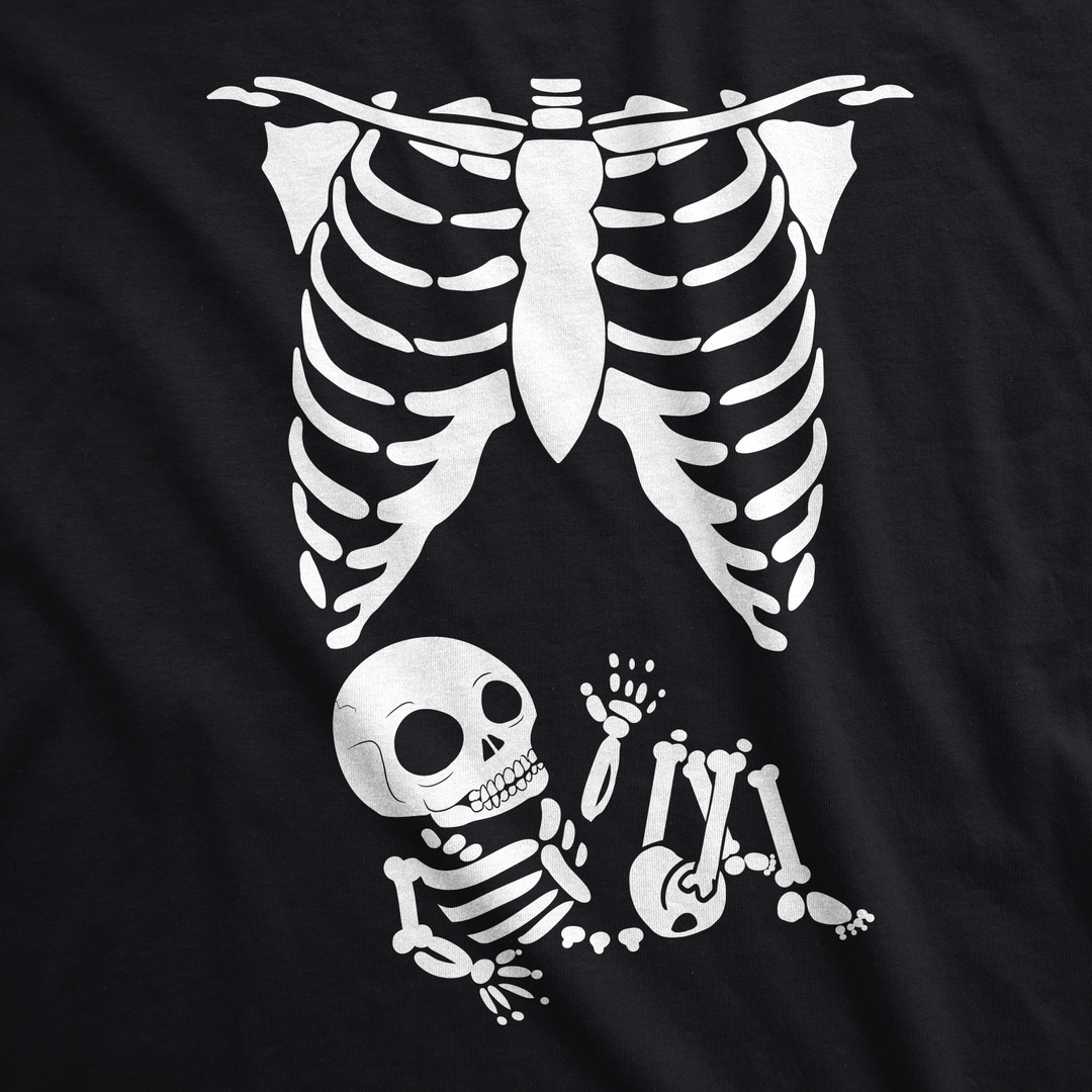 White Skeleton Rib Cage Maternity T Shirt