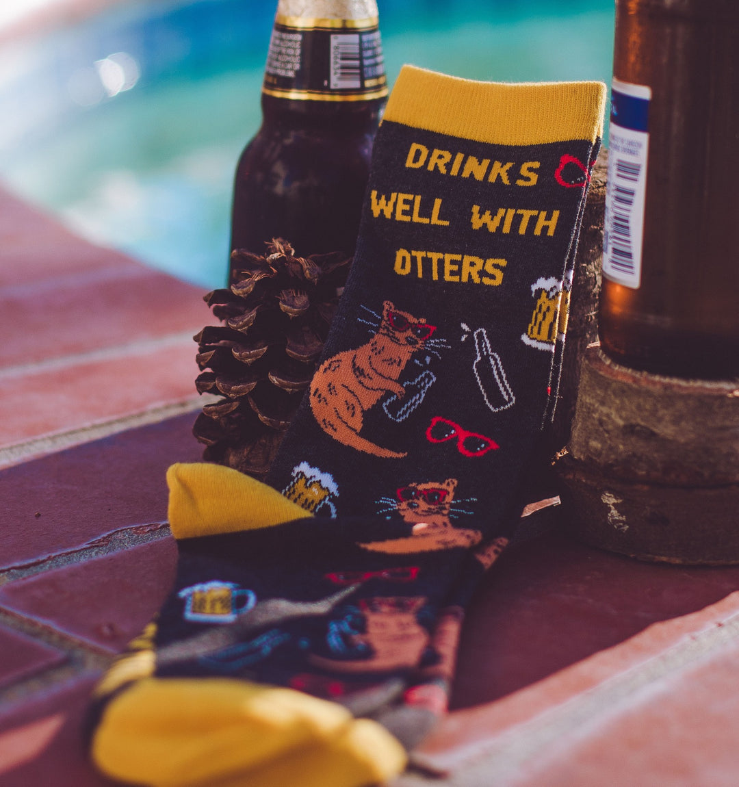 Men's Drinks Well With Otters Socks